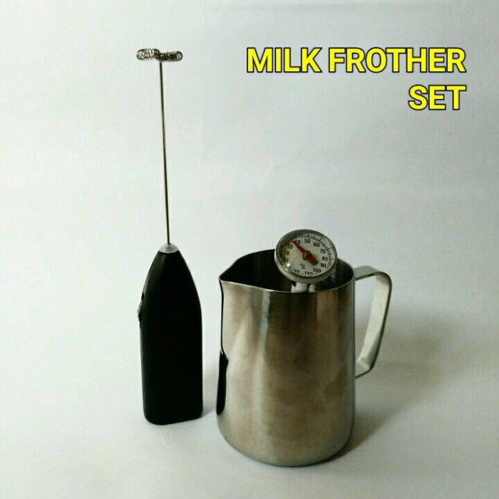 Gaharu Milk Frother Set Milk Jug Thermometer Milk Frother
