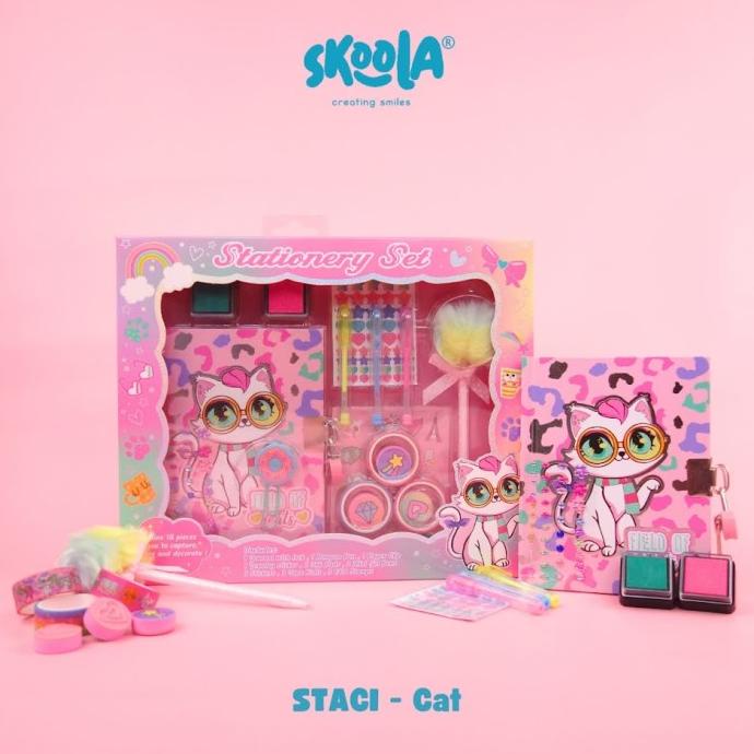 

Skoola Stationery Set Alat Tulis Anak Perempuan Animals - Stani Staci bagas