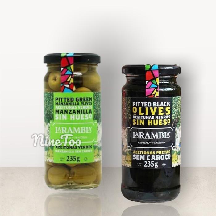 

Buah Zaitun HItam Hijau Olive Pitted Green Black Olives Manzanilla Best Seller