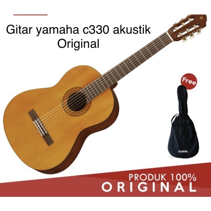 Gitar Guitar Yamaha Akustik C330 /C330A Original +Softcase+Pick Gitar Terpopuler