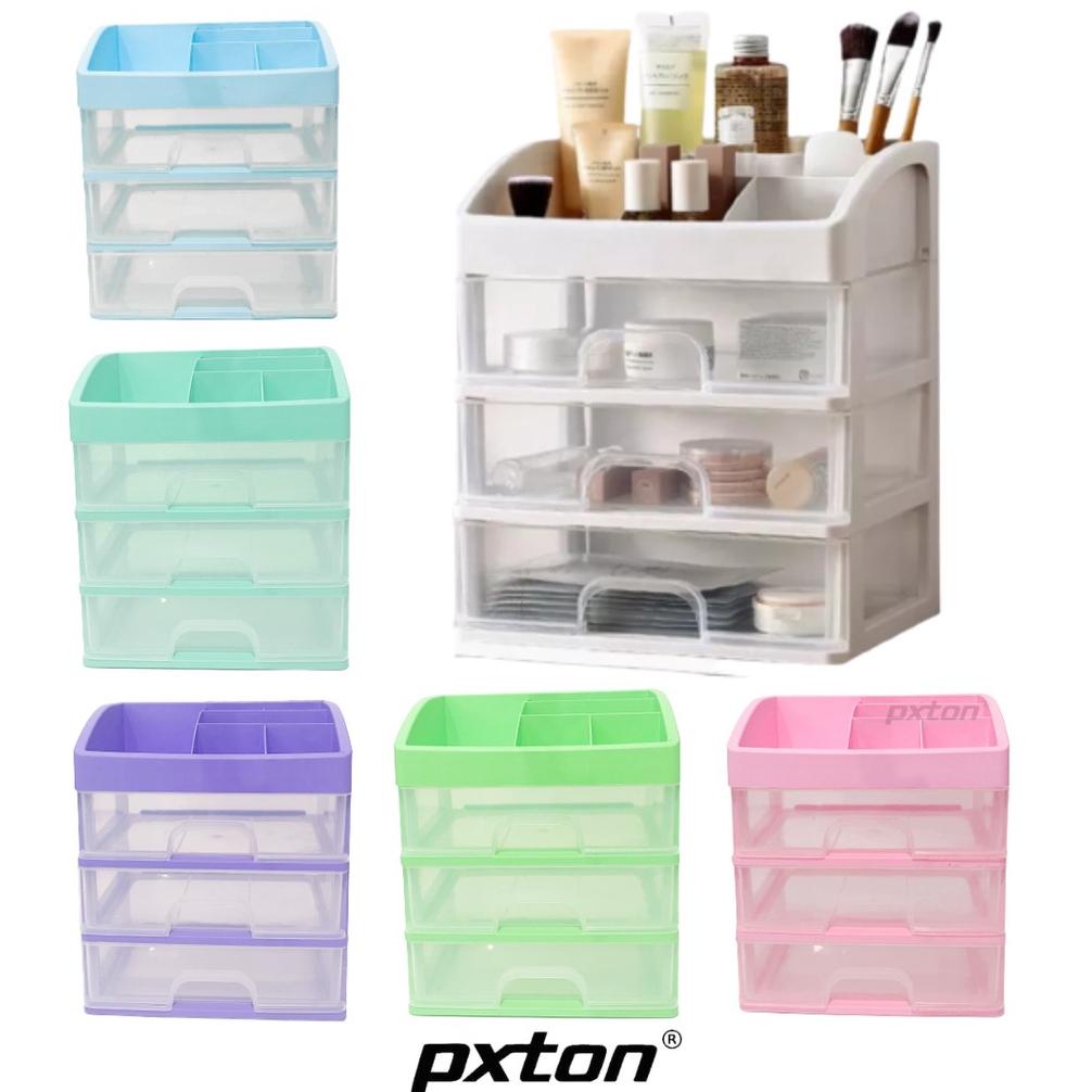 RAK KOSMETIK 3 LACI RAK TEMPAT KOSMETIK SUSUN MULTIFUNGSI Rak Makeup Storage RAK BUKU RAK SEPATU RAK
