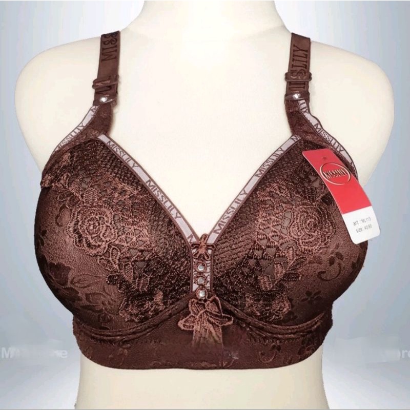 BRA BUSA TANPA KAWAT CUP JUMBO SIZE 38-48C MERK MISSLILY