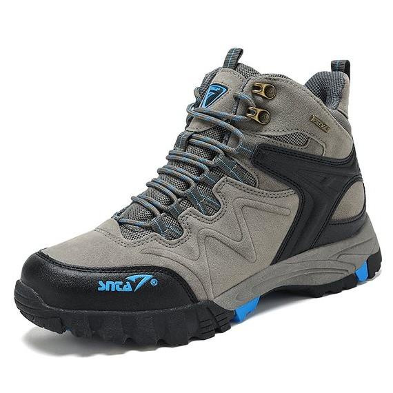 PROMO SEPATU GUNUNG PRIA HIKING SNTA 496 GREY LT.BLUE NURDANAROSITA
