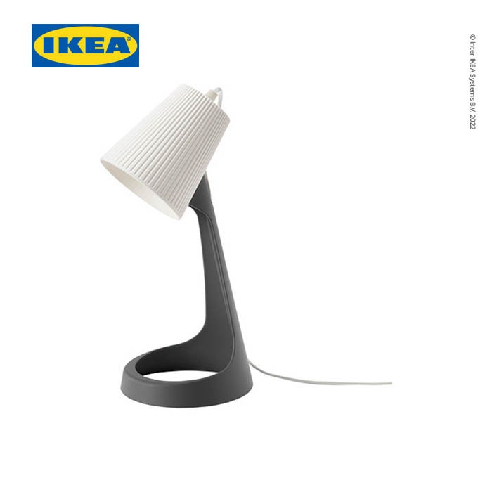 IKEA SVALLET LAMPU MEJA KERJA WARNA ABU-ABU/PUTIH