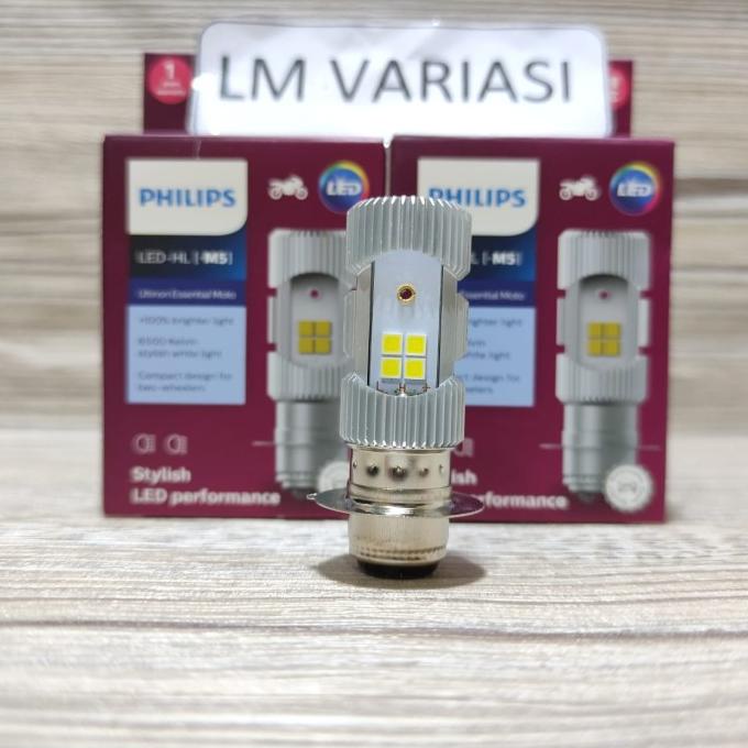 Bohlam Lampu Depan Led Philips Ultinon M5 Motor Original Beat Vario