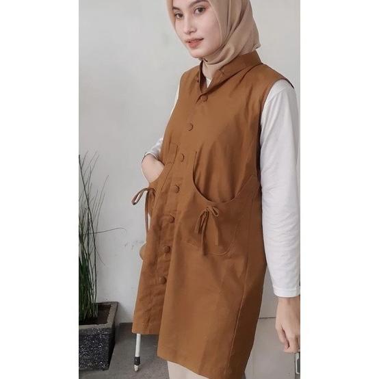 [BEST SELLER] OUTER WANITA KEKINIAN//ROMPI PANJANG TANPA LENGAN// TOKOHERUANDI