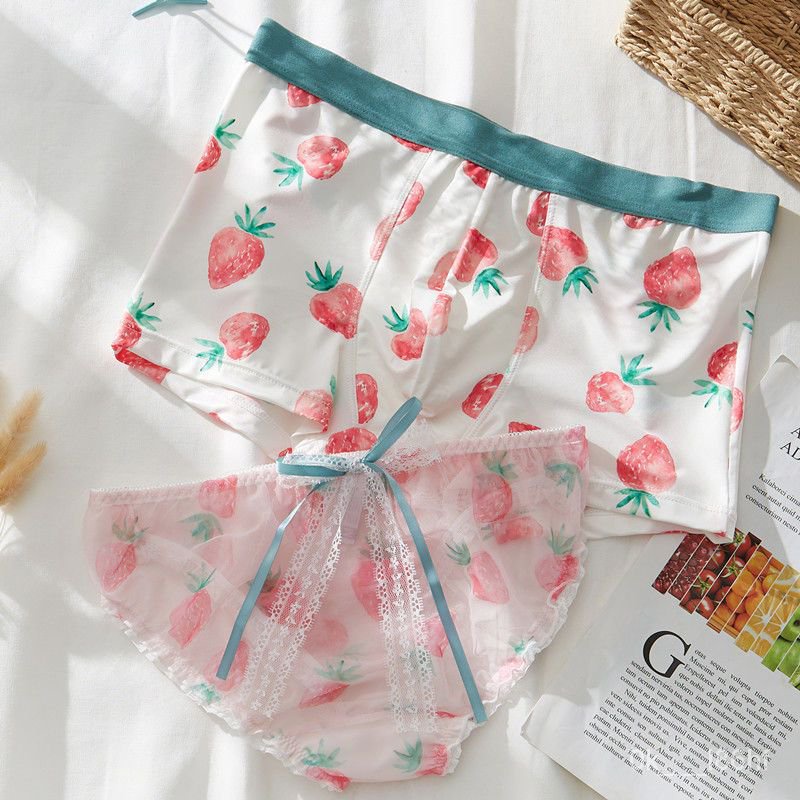 

Pakaian Dalam Pasangan Cinta Sutra Susu Manis Hadiah Intim Pria dan Wanita untuk Set Celana Dalam Pasangan Pacar dan Pacar
