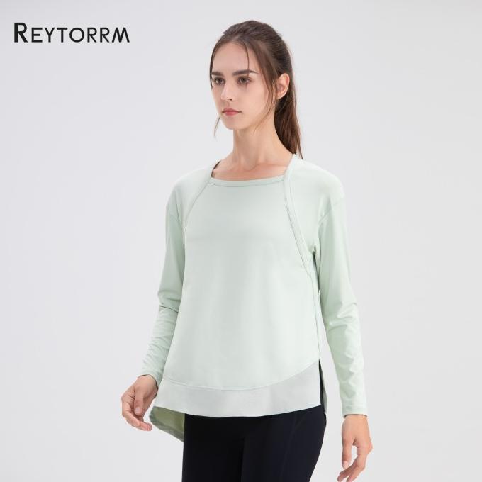 Reytorrm Baju Olahraga Wanita Lengan Panjang T-Shirt polo kemeja Sport