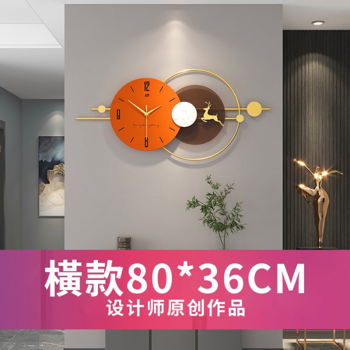 Jam Hiasan Dinding Aesthetic Mewah Decoratif Hitam Besar