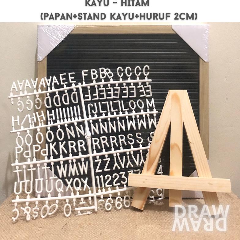 

Terbaru! PAPAN NAMA BAYI/ LETTER BOARD include standing kayu + satu set huruf angka