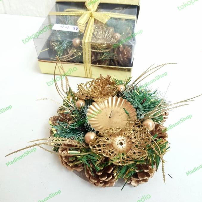 

Terbaru Tempat Lilin Doa Adven Pinus Krans Candle Wreath Murah Hiasan Natal Original