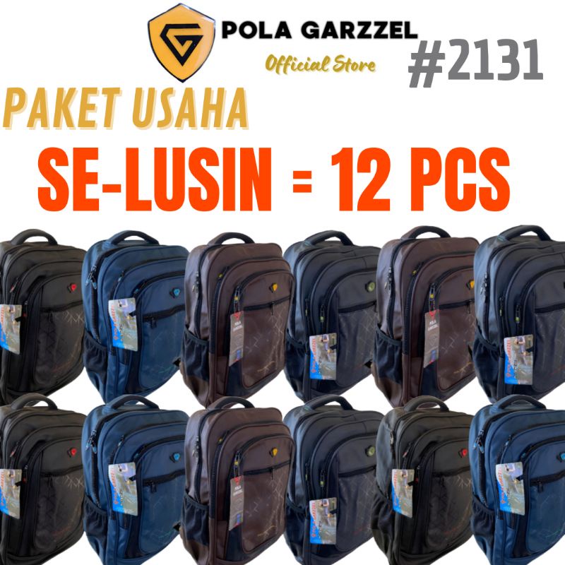 POLA GARZZEL #2131 - PAKET USAHA TAS PREMIUM RANSEL BACKPACK MICRO BALON POLO WATERPROOF FIBER SEKOL