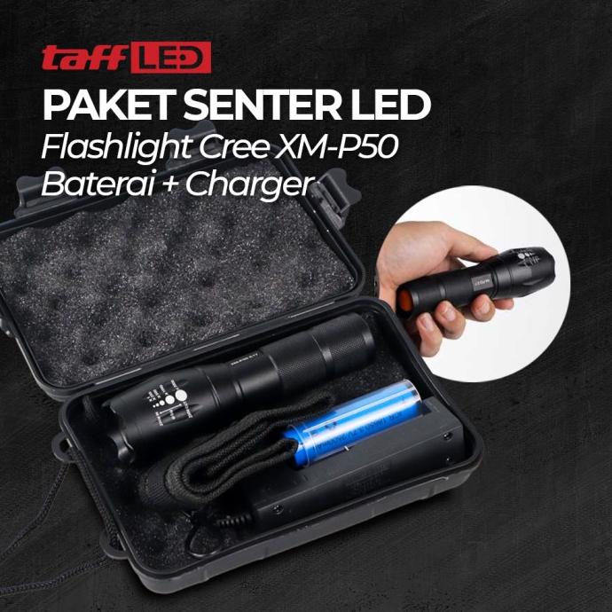 Senter LED Tactical CREE XM-L2 8000 Lumens