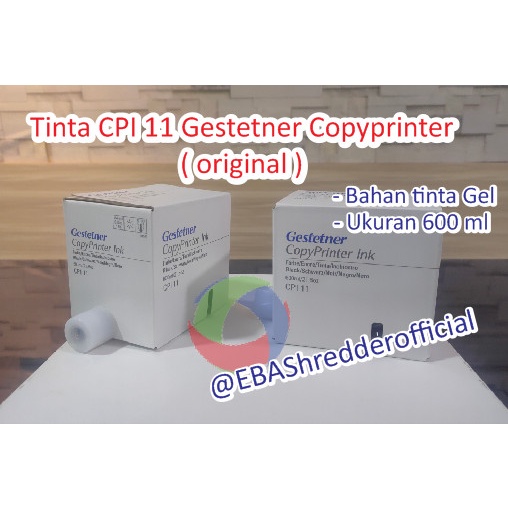

Terbaru Tinta Cpi 11 Gestetner Copyprinter 100 % Original Ori