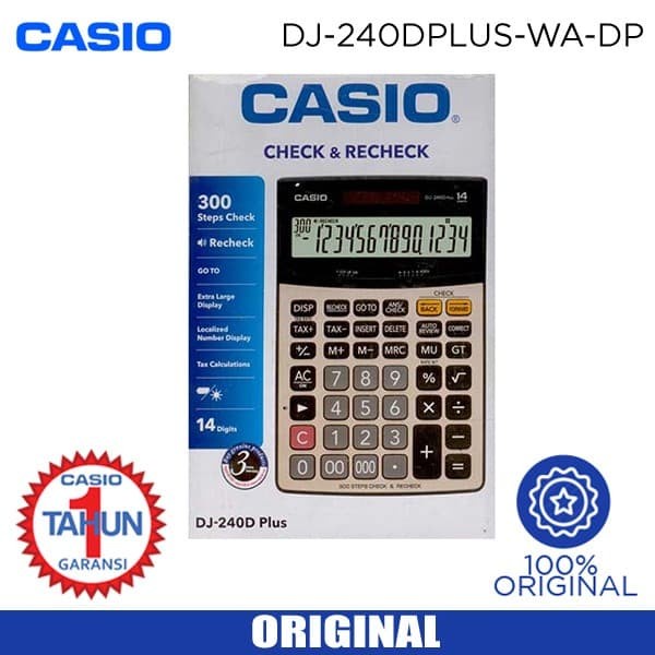 

KALKULATOR CASIO DJ 240DPLUS ORIGINAL TERBARU