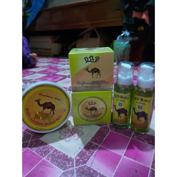 HB Dubai 250ml+bibit pemutih+serum lotion