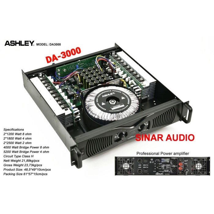 Power Ashley DA3000 Amplifier Ashley DA 3000 Original