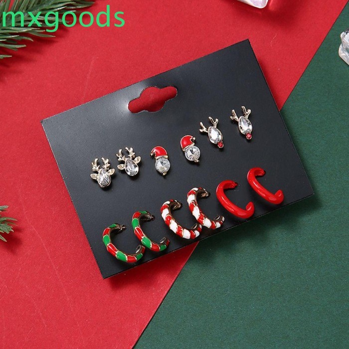 

Mxgoods Anting Natal Set Lucu Kepribadian Kreatif Elk Gingerbread Man Limited Stock