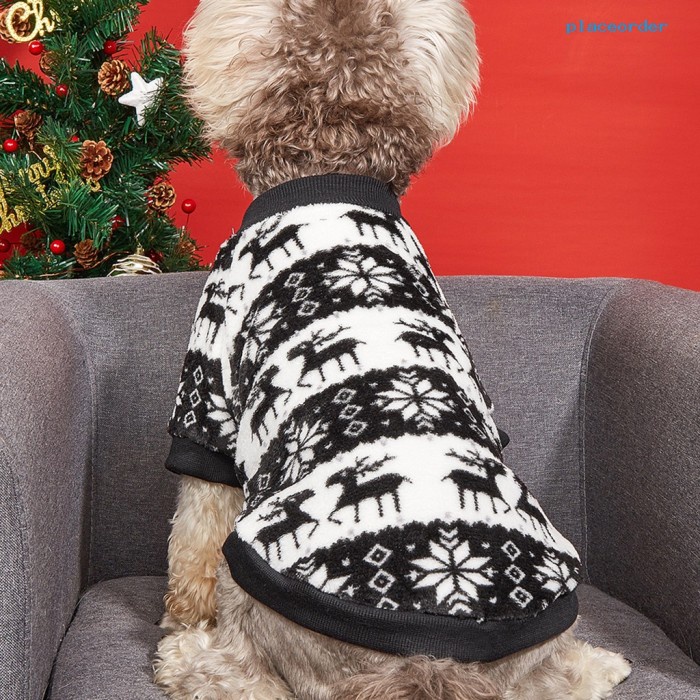

Sweater Pullover Motif Print Tema Natal Bahan Polyester Untuk Anjing Limited Stock