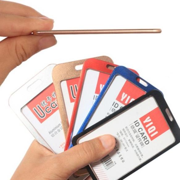 

Tempat Id Card Holder Aloy Aluminium Frame Premium Casing ID Name Tag