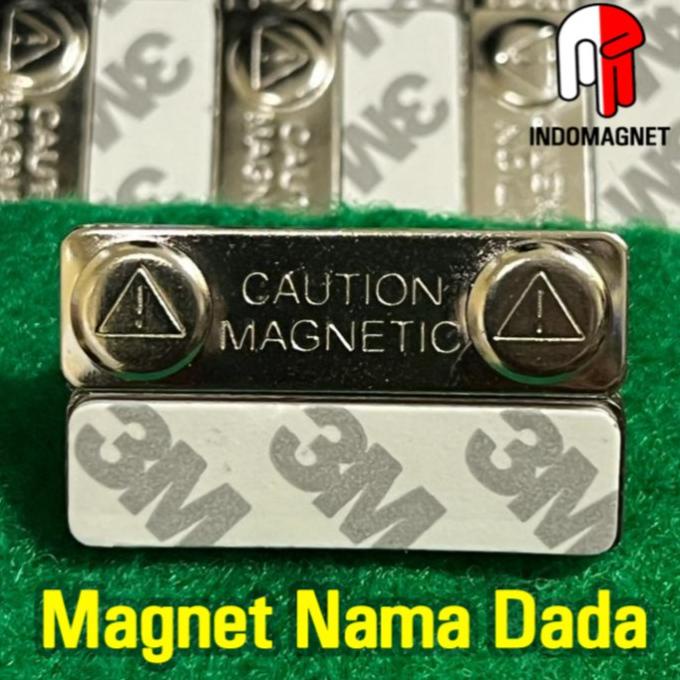 

ORIGINAL Magnet Nama Dada Name Tag Nametag Pin Wing Caution Tebal