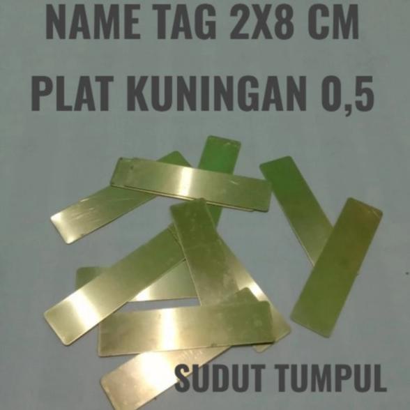 

Plat Kuningan Bahan Name Tag / Nama Dada Resin Lycal plat 0,5mm Tumpul