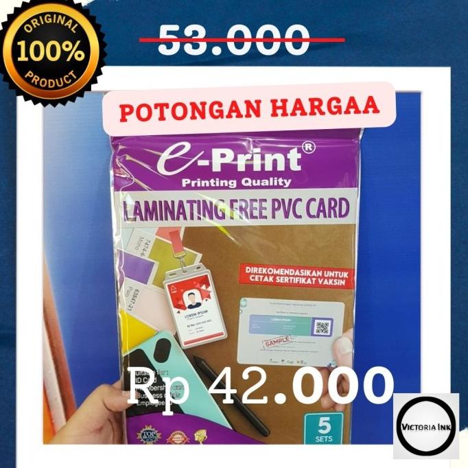 

Kertas Laminating eprint Kertas PVC Id Card A4 Printable Card Original