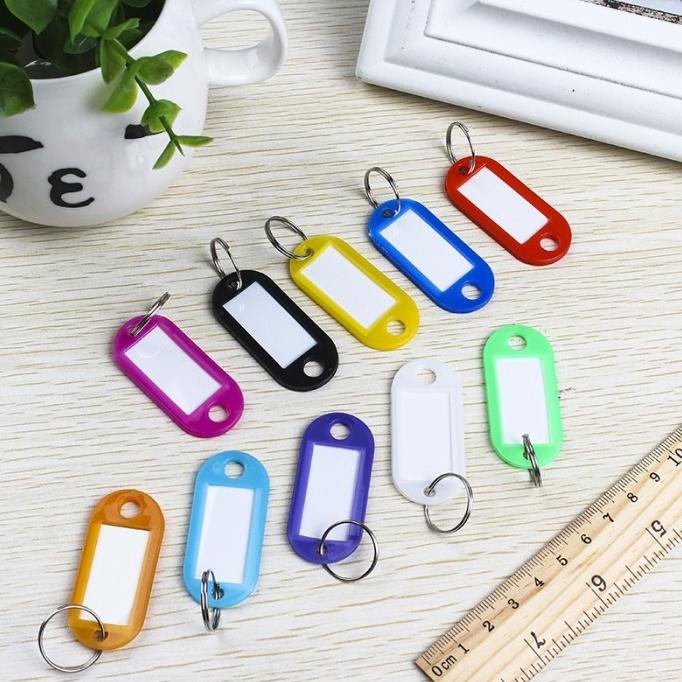 

Gantungan Kunci Label Nama/Key Ring/Label Name Tag Bahan Plastik