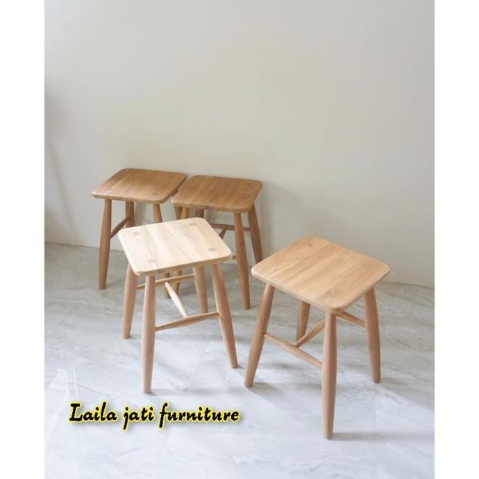 BISA FAKTUR  STOOL CAFE, STOOL MINIMALIS KAYU JATI, STOOL KAYU JATI TARITITI5