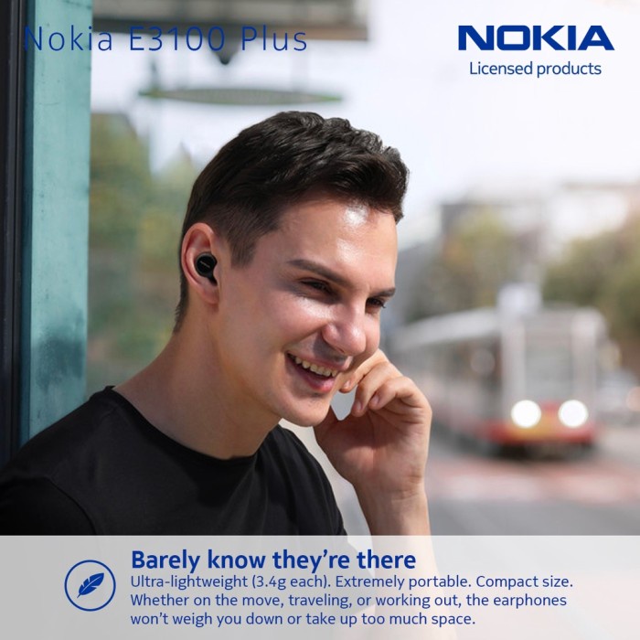 Nokia E3100 Plus True Wireless Earbuds Bluetooth Earphone Tws Ready
