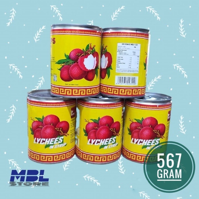 

LYCHEE in Syrup IKPS Leci Kaleng 567 gr 1 dus isi 24pcs