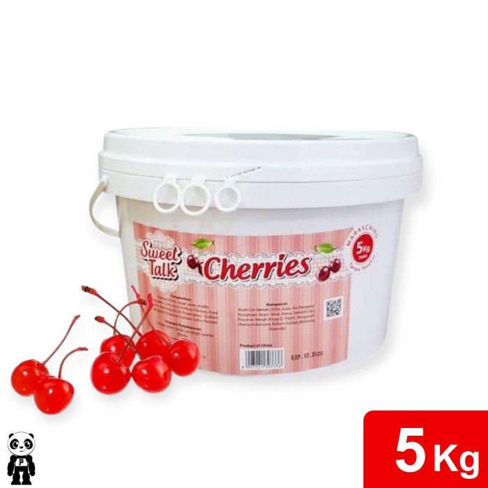 Sweet Talk Maraschino Cherry 5Kg Manisan Ceri Merah dengan Tangkai