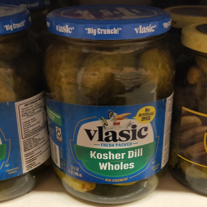 

vlasic kosher dill wholes acar 946ml pickles