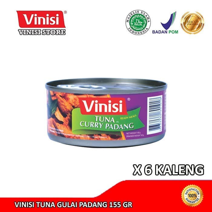 

Paket 6 Kaleng Vinisi Tuna Gulai Padang 155 Gr