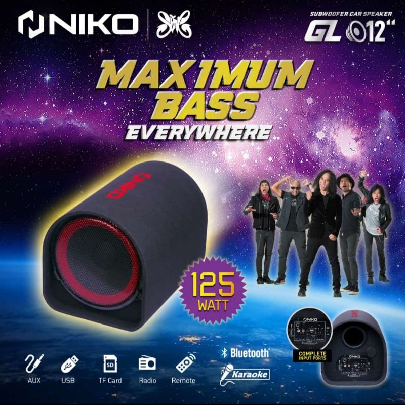 Niko Speaker Subwoofer Bluetooth 12 Inch NK-GL12