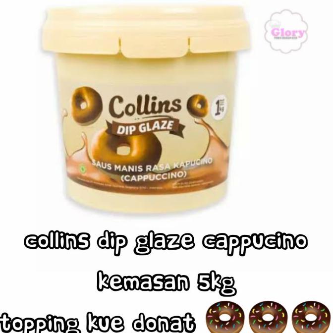 

Baru collins dip glaze cappucino 5kg / topping donat/ topping kue