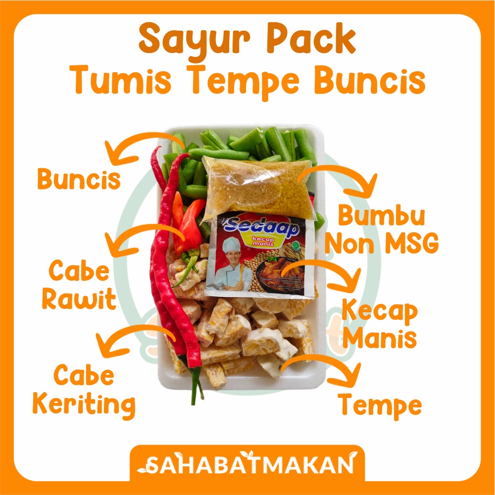 

Paket Tumis Tempe Buncis - Sayur Pack / Sayur Prep / Sayur Instant Â€” Sahabat Makan Sayur Jogja