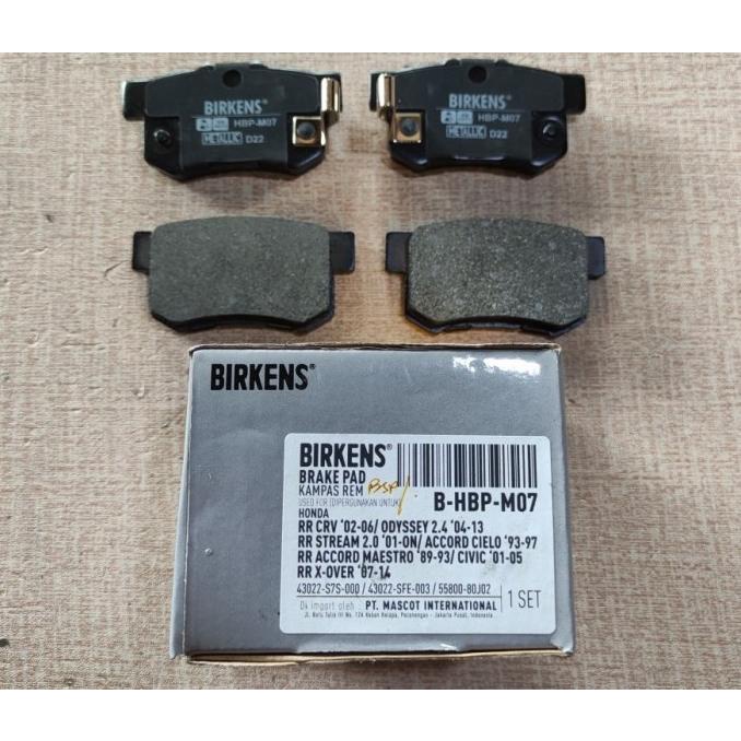 Birkens Brake Pad Rear Kampas Rem Belakang Honda Crv Stream Maestro Star