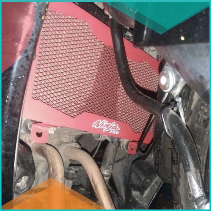 cover radiator ninja 250 karbu old / tutup radiator ninja 250 karbu 16