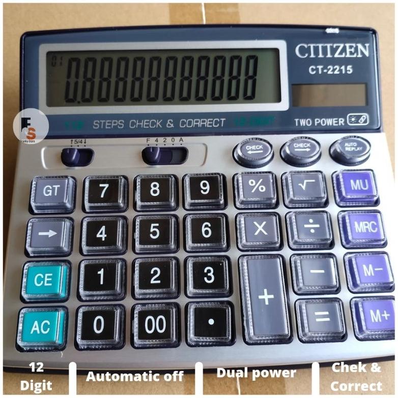 

COD Kalkulator Calculator Meja Dagang 12 Digit Ukuran Layar Besar Tombol Mika Big Display SALE