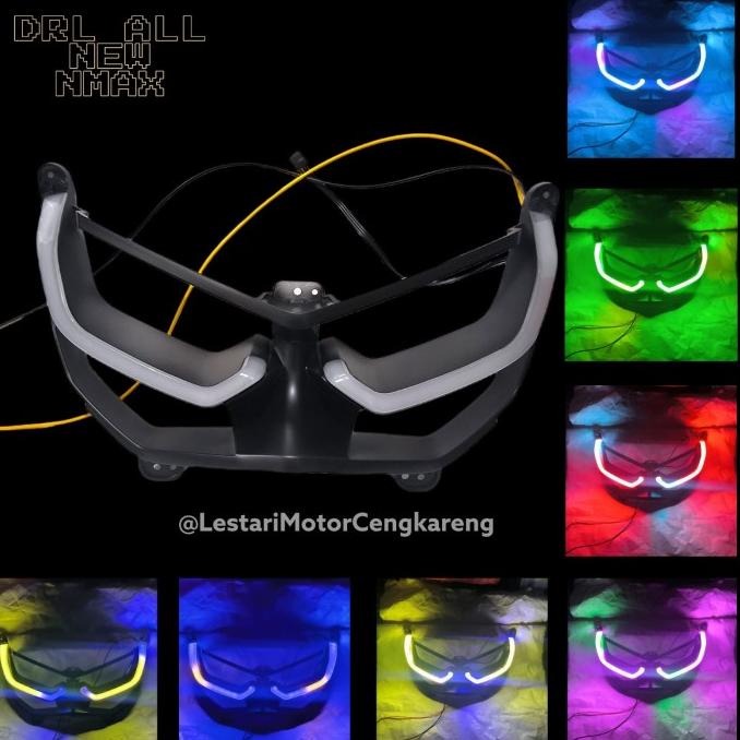 LAMPU ALIS DRL DEPAN NMAX NEW RGB PLUS FRAME ALIS ALL NEW NMAX