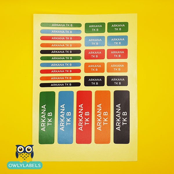 

SALE Label Nama Alat Tulis Anak Murah Custom Personalize Warna Polos Termurah