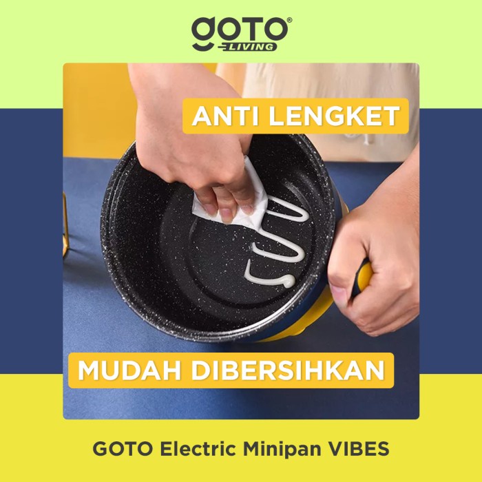 Terlaris Goto Vibes Electric Pan Panci Listrik Elektrik Serbaguna Multifungsi