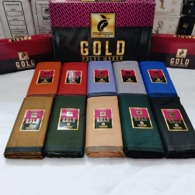 sarung mangga gold polos warna