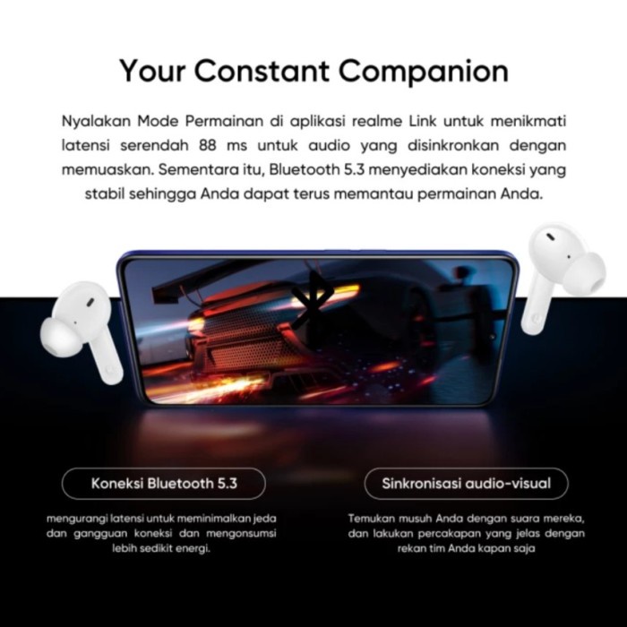 Realme Buds T100 Tws Garai Resmi 1 Tahun Ready