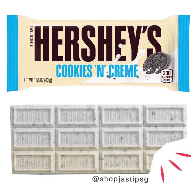 

TERLARIS - Susu Coklat Hershey's Cookies 'N' Creme Candy Bar 43g Camilan Enak