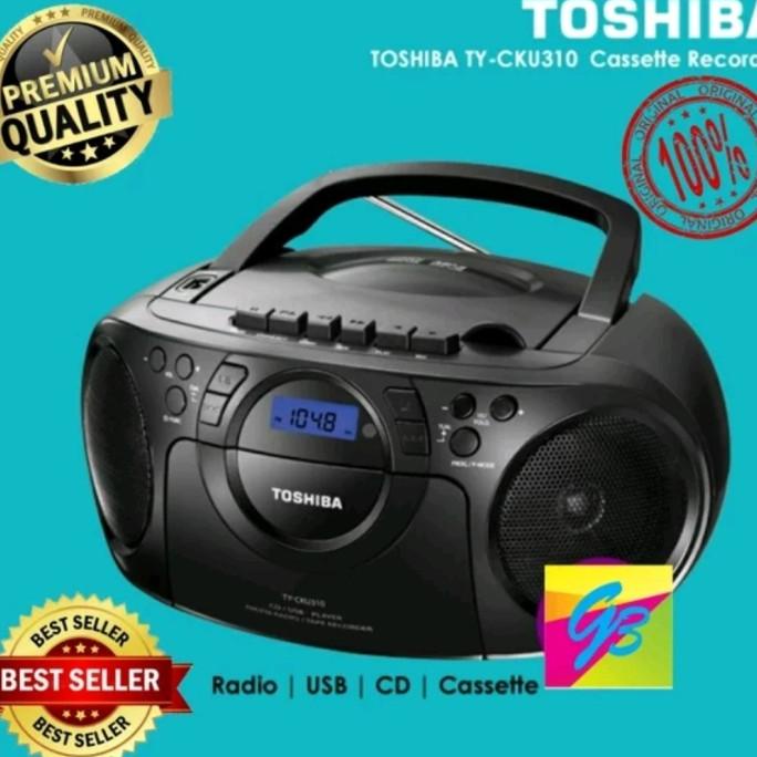 compo toshiba cku 310 mini radio cd player kaset tape