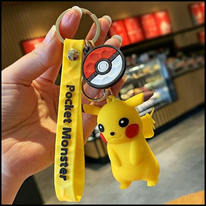 GRATIS ONGKIR GANTUNGAN KUNCI BENTUK KARTUN POKEMON PIKACHU /POKEMON KEY 