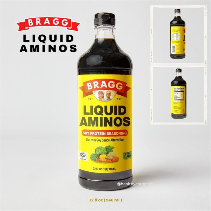 

Bragg - Liquid Aminos Natural Seasoning ( Kecap Asin ) 946 Ml