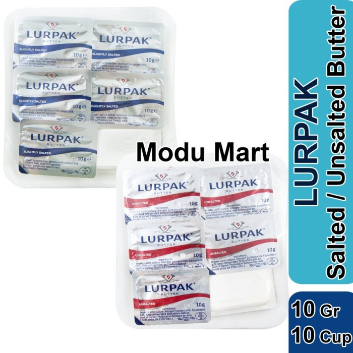 

Lurpak Salted / Unsalted Mini Cup Butter - Mentega Asin / Tawar Isi 10